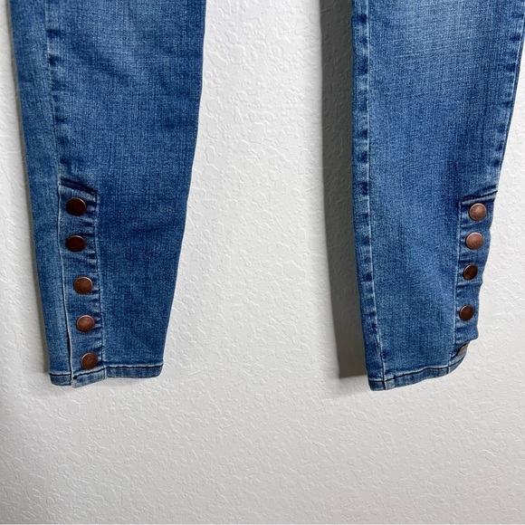 One Teaspoon Jeans Women’s 26 High Waist Preachers Button Hems Skinny Denim S - Picture 2 of 12